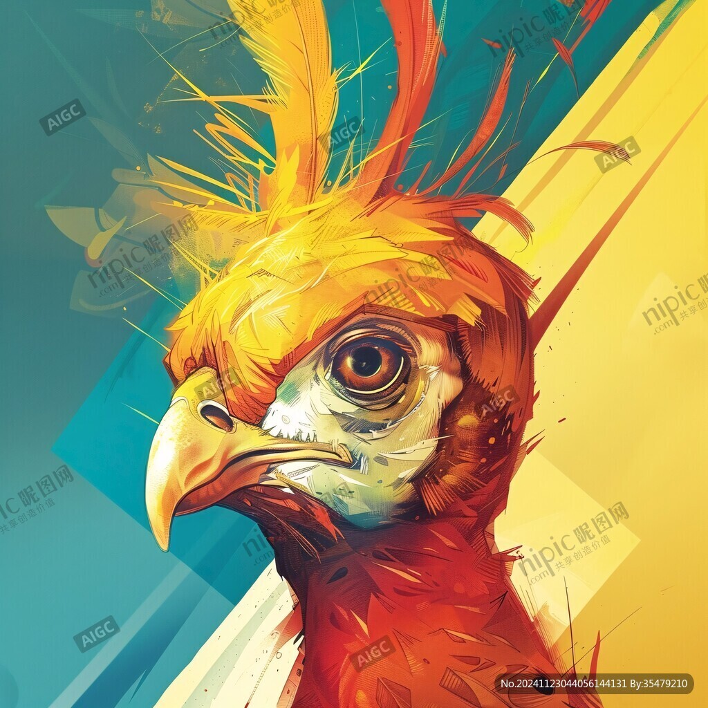 犀鳥插畫
