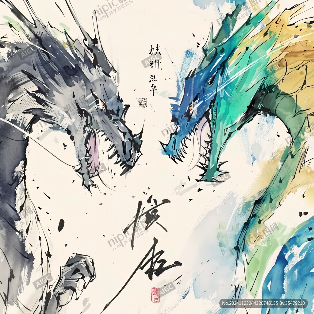 手寫龍爭(zhēng)虎斗