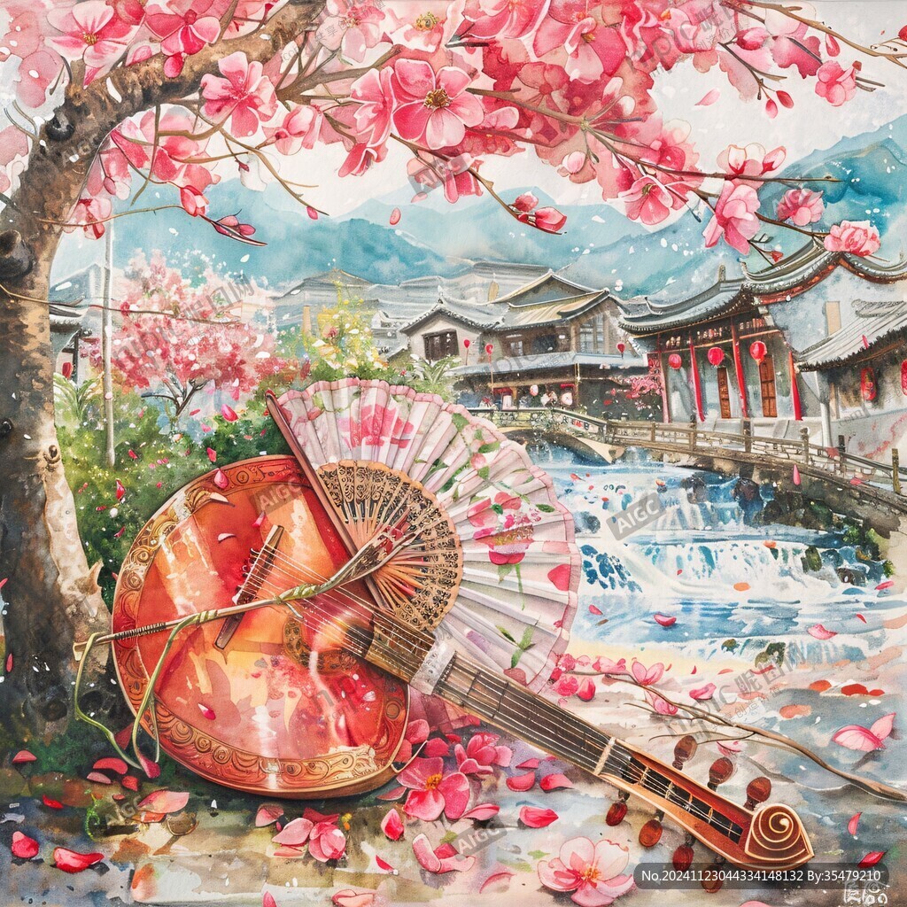 云水謠水彩彩繪插畫