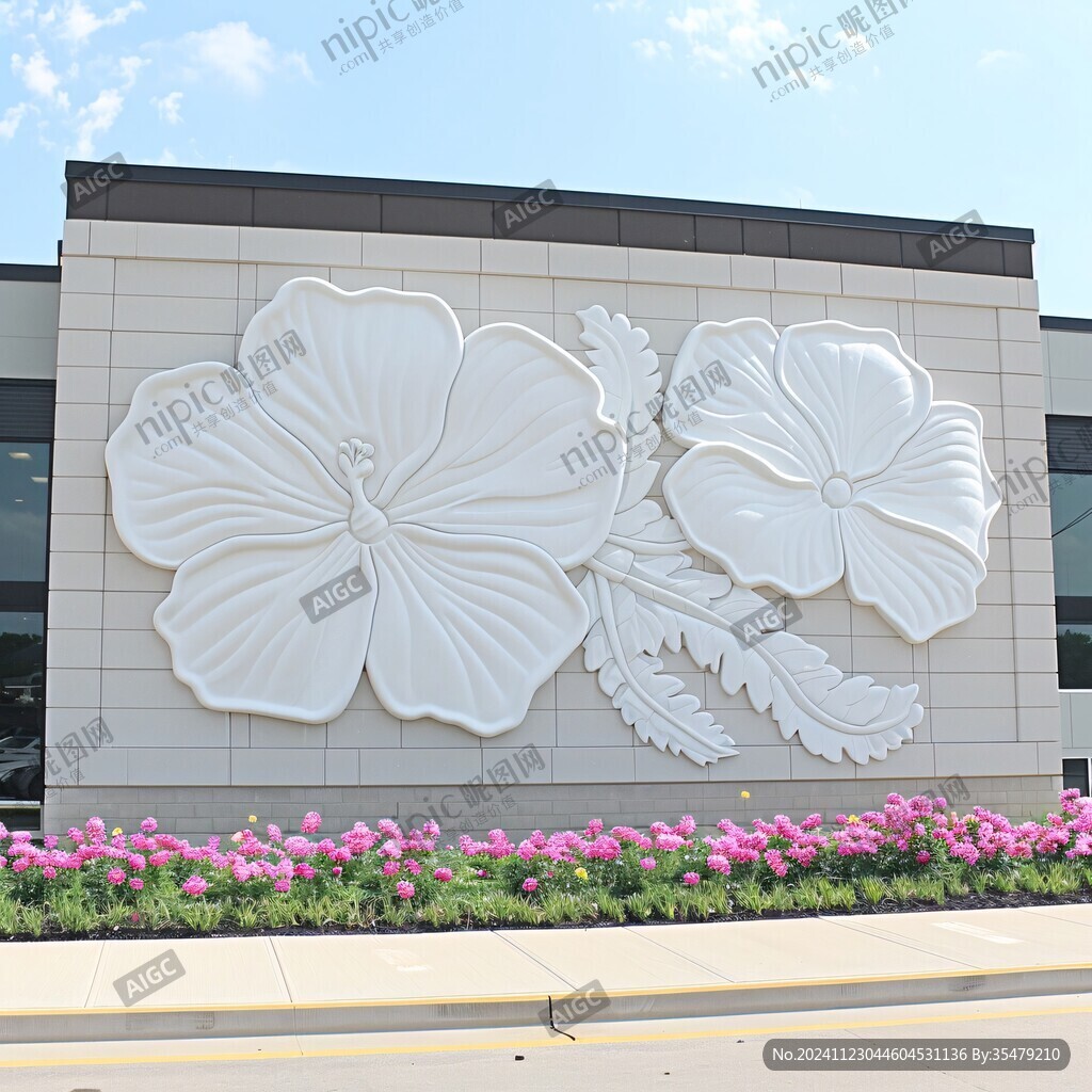 芙蓉花雕塑