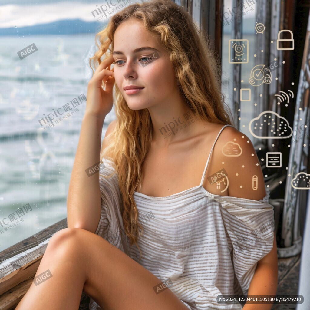 陽光浴美女