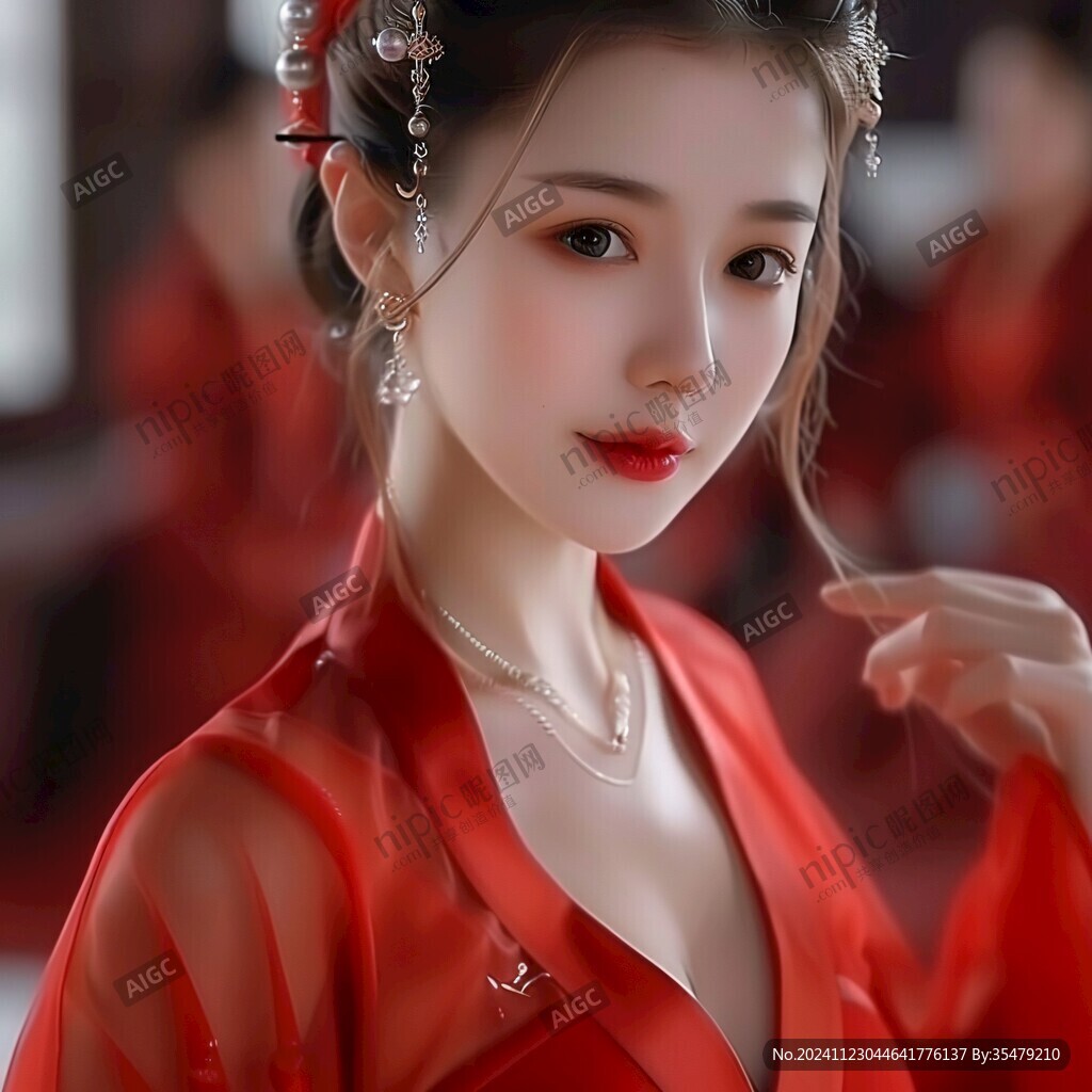 紅衣少女設(shè)計(jì)古風(fēng)