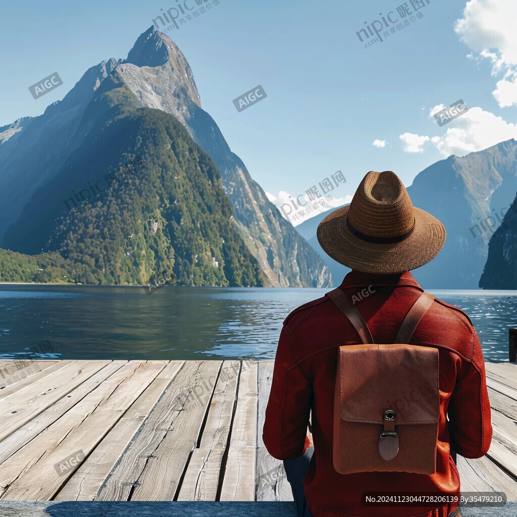 旅游客的背影