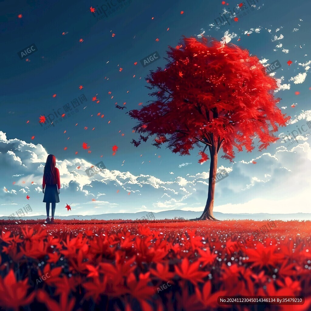 一顆紅葉樹(shù)