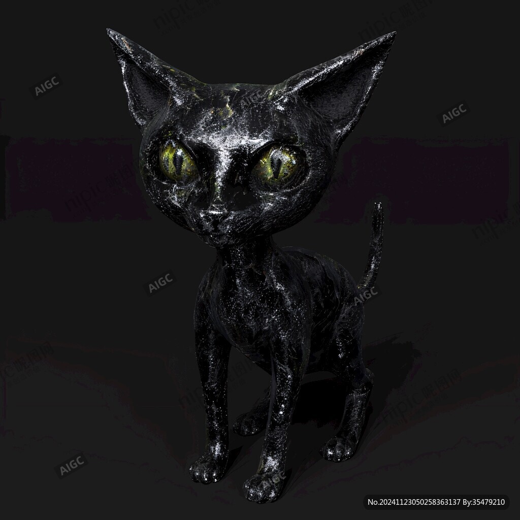 3d打印貓咪模型