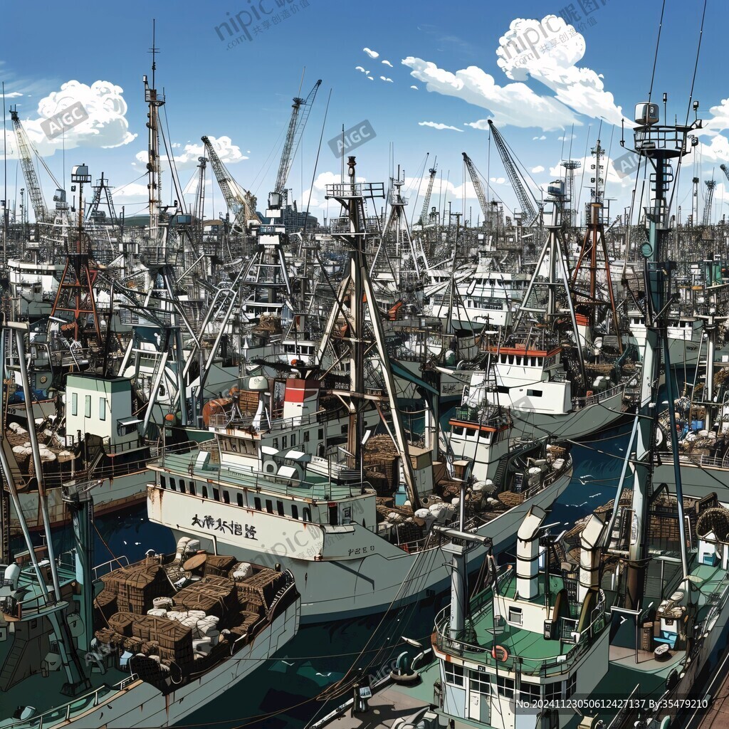 海港插畫