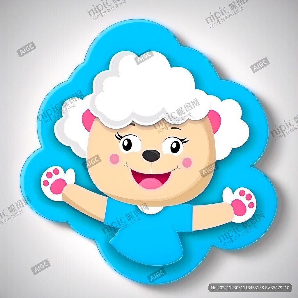 小綿羊卡通造型設計