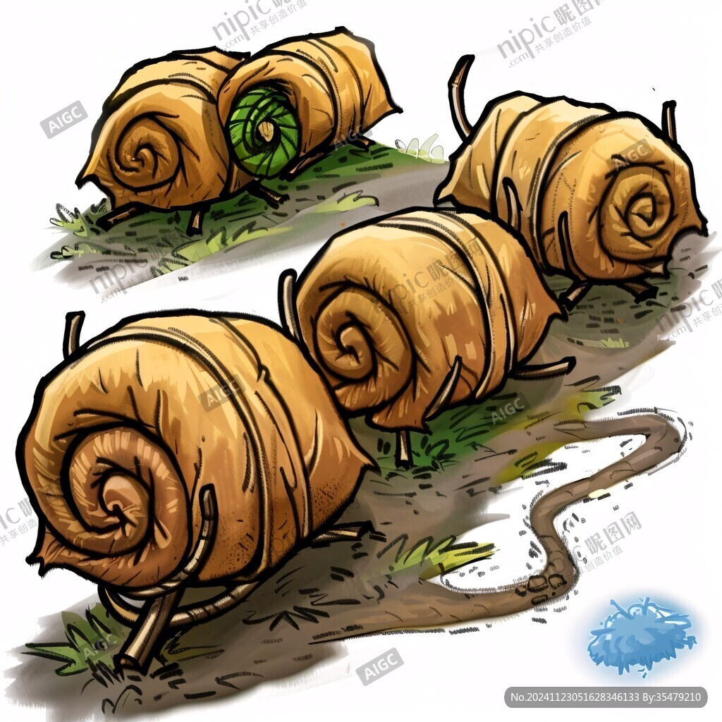 牛角包插畫