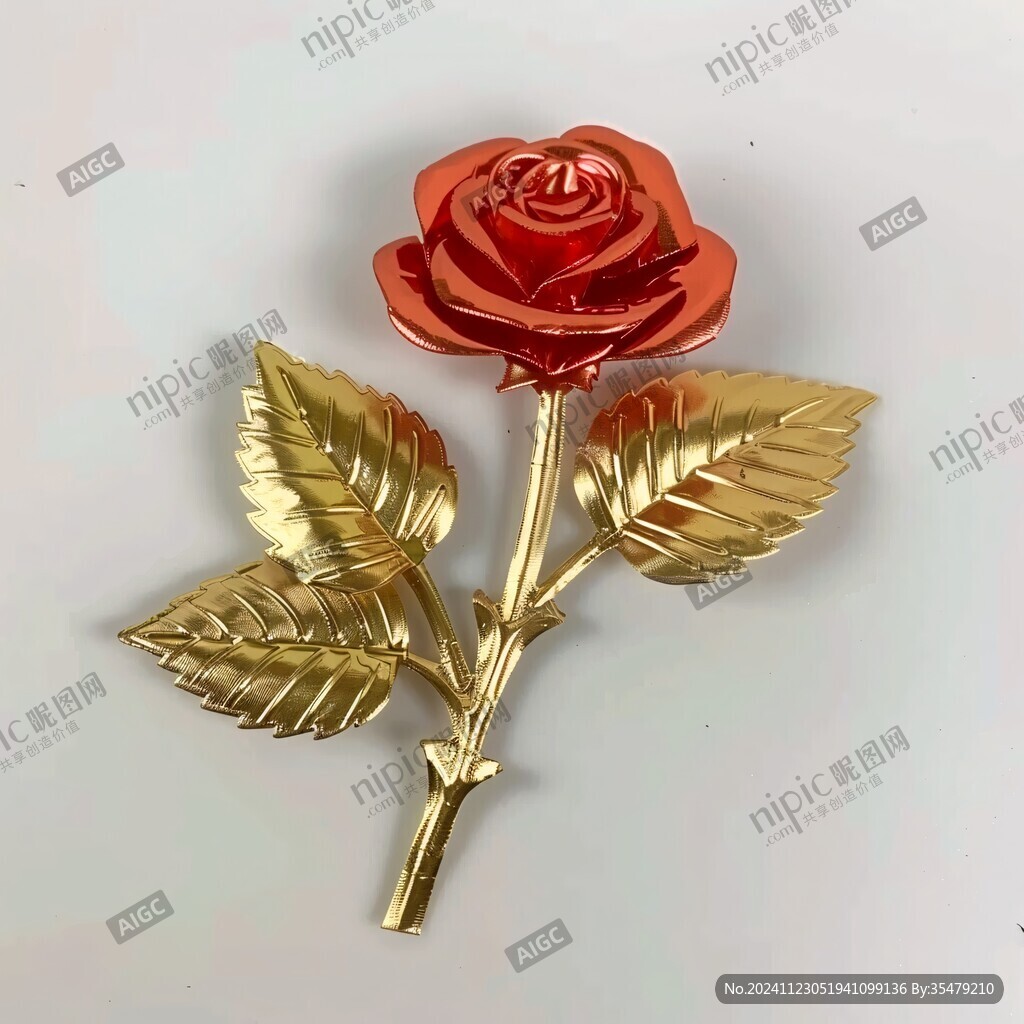 立體鐵藝玫瑰花