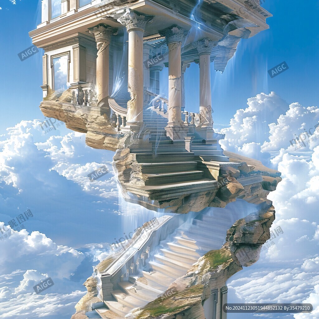 3d云海懸浮小島