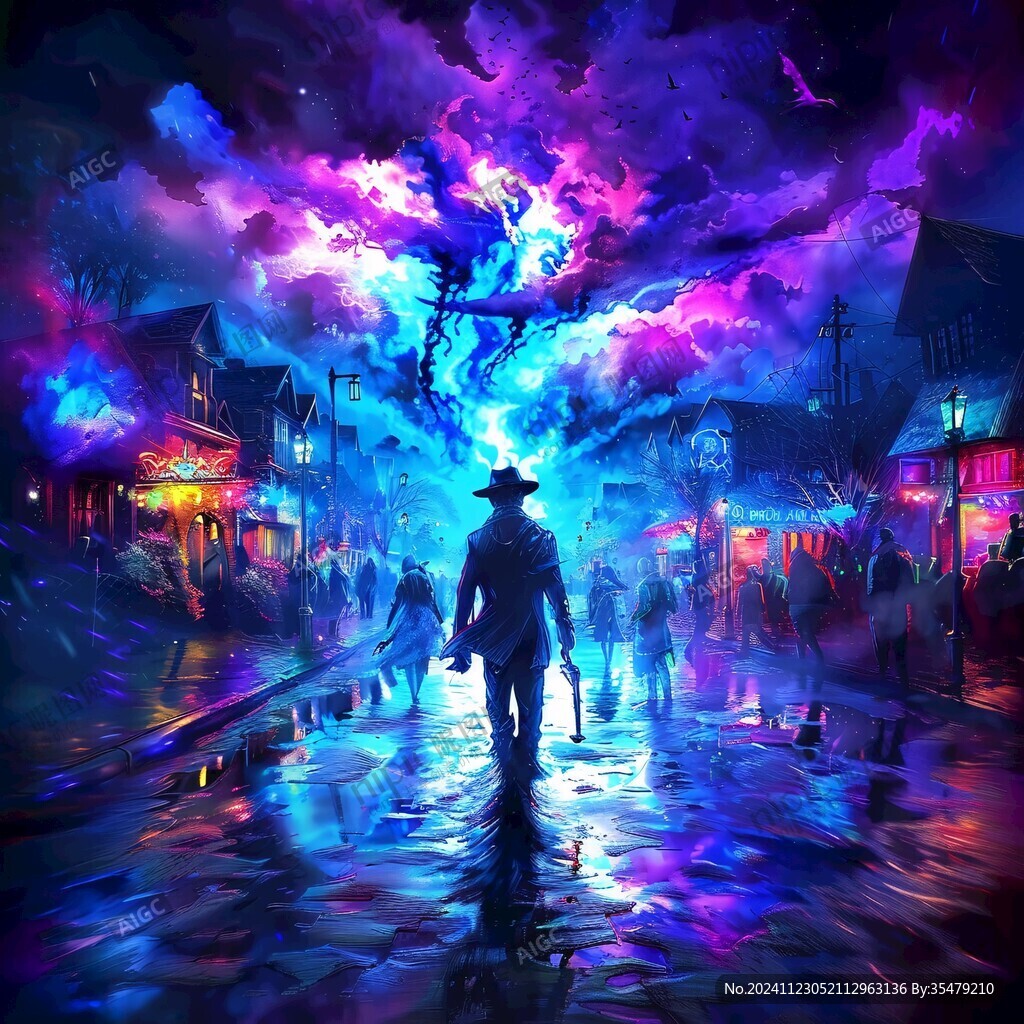 賽博朋克夜市kv