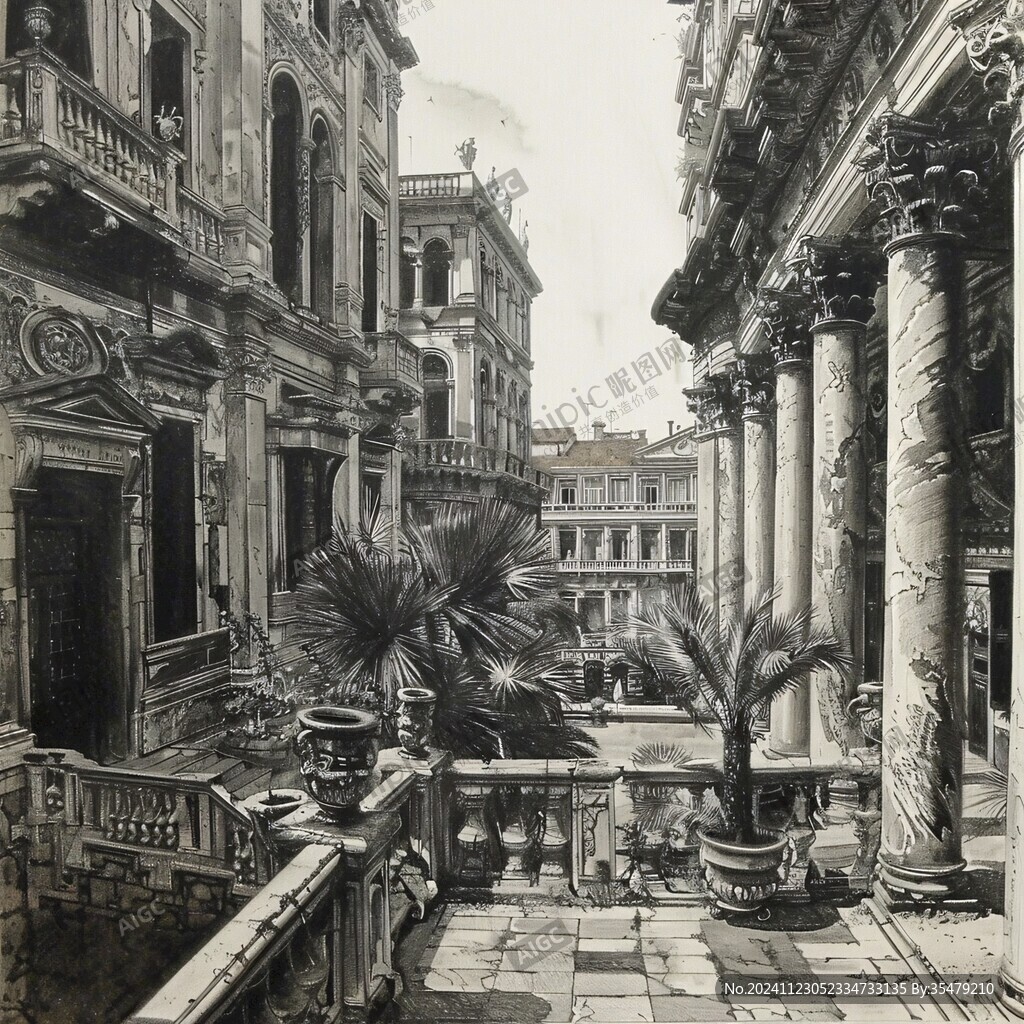 西式建筑畫(huà)