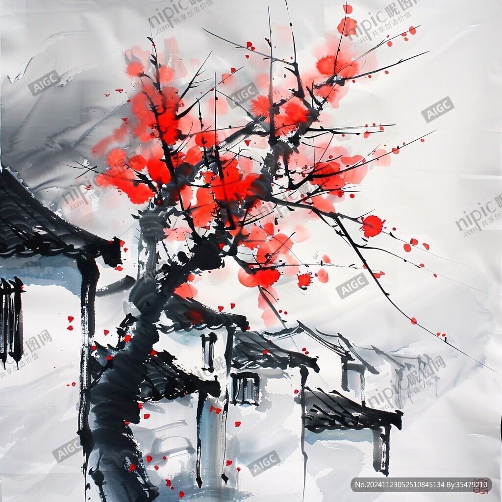 傲雪寒梅無框畫