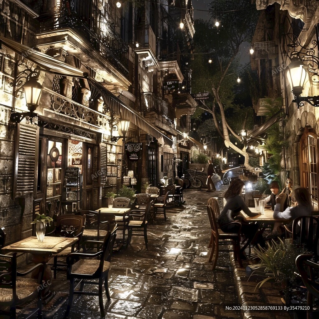 酒吧風景畫