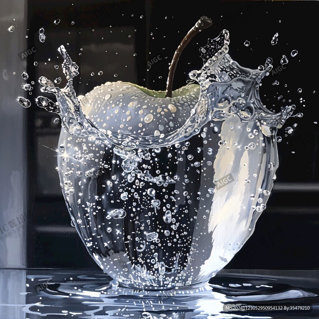 水果落水瞬間
