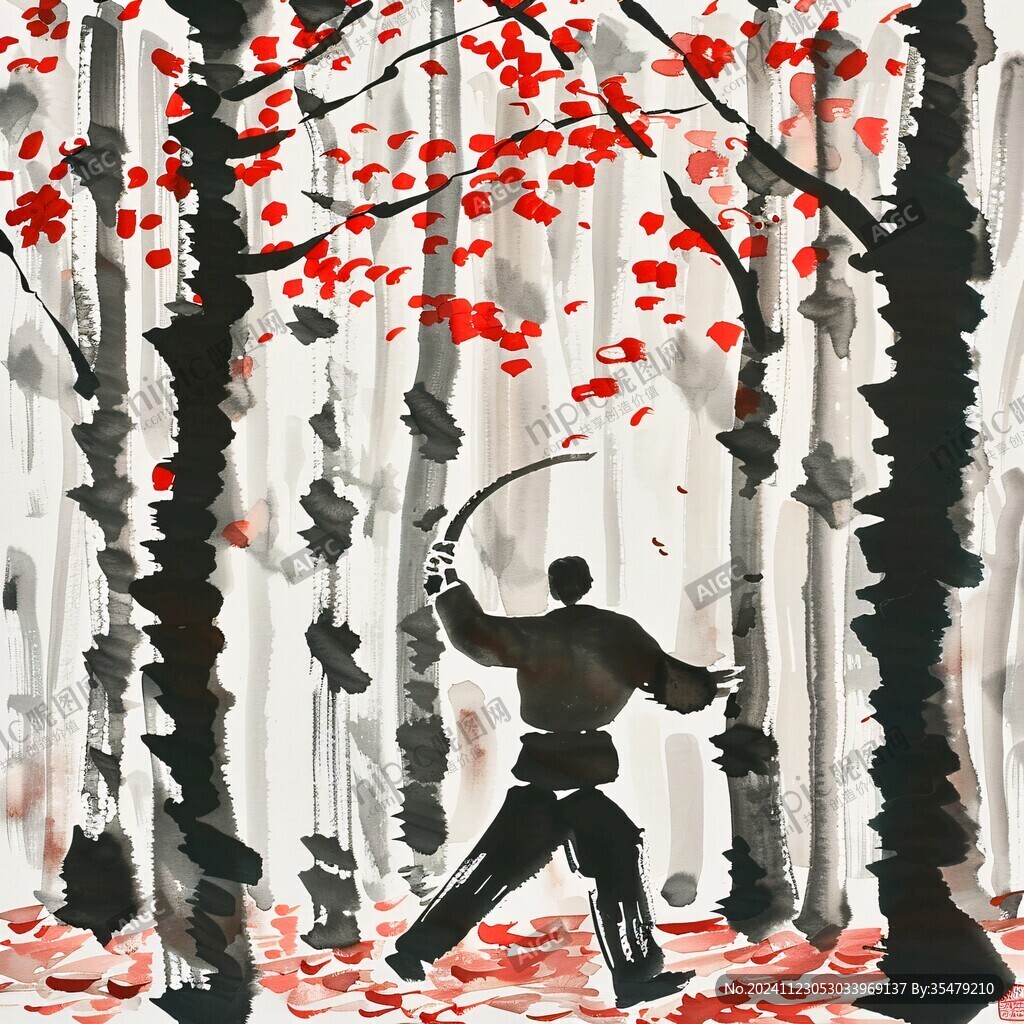 武術創(chuàng)意武術裝飾畫