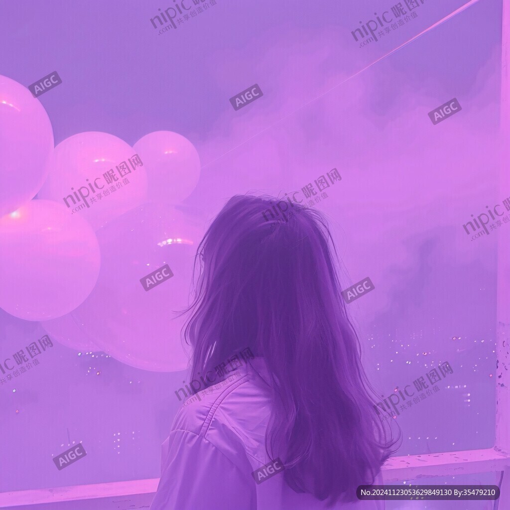 紫色調(diào)插畫