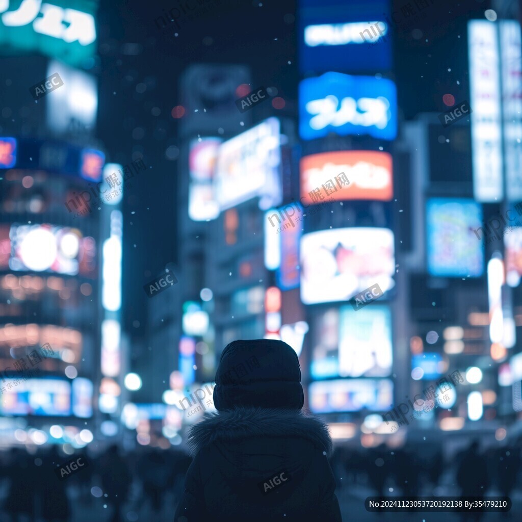雪夜行人