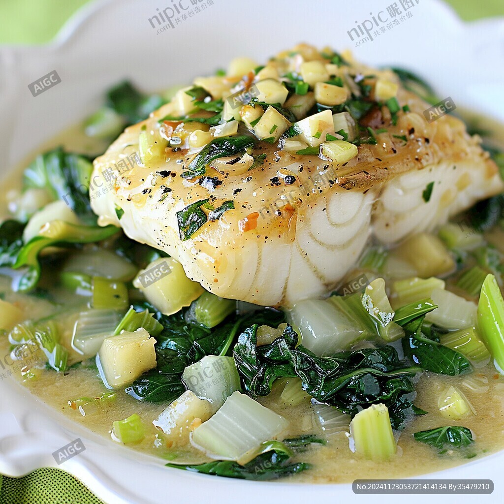 小白菜蒸鱈魚
