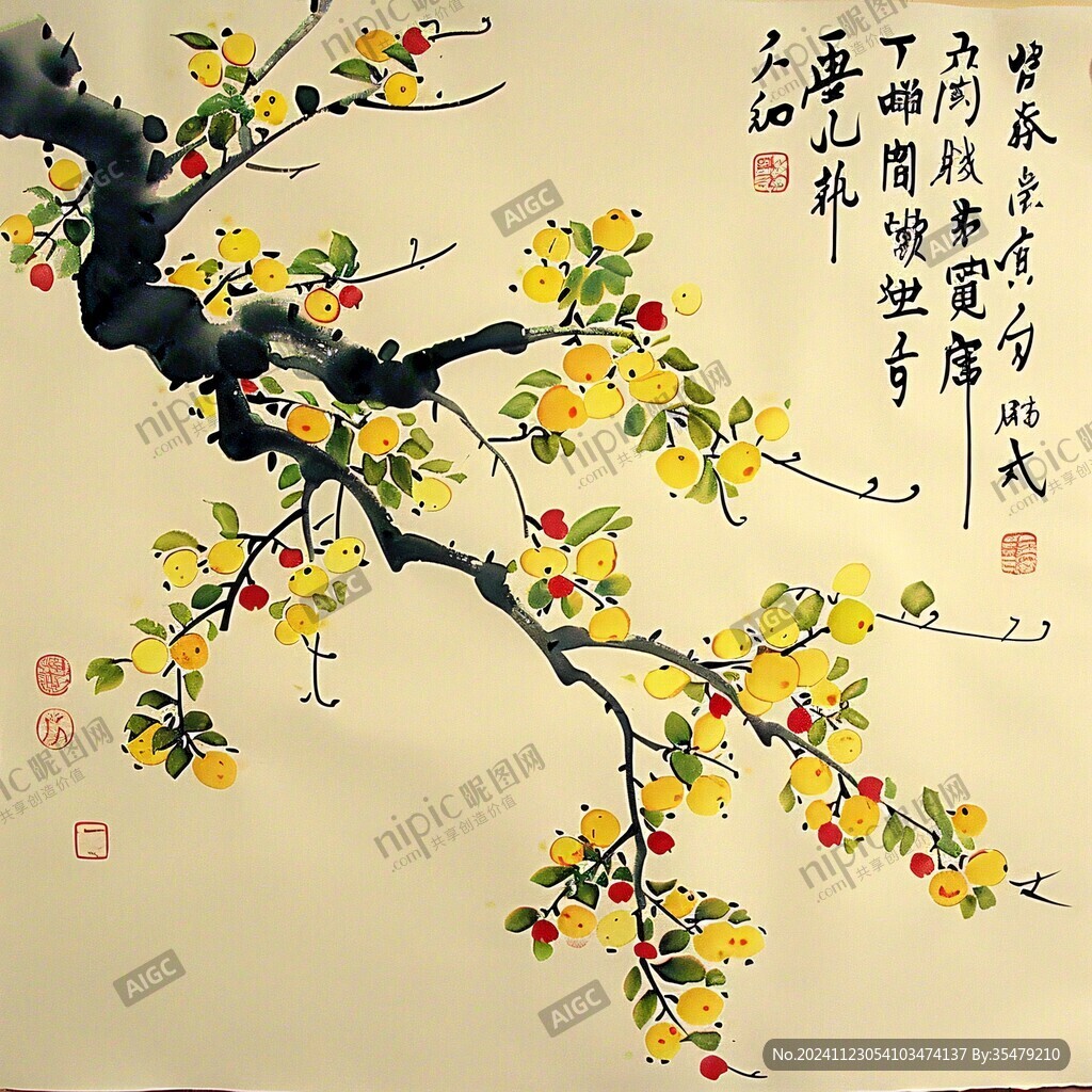 梅花小品畫