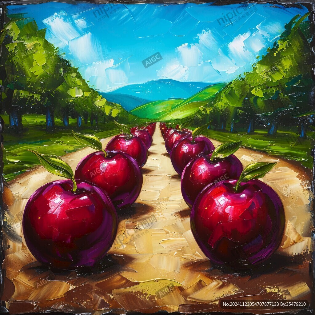 蘋果園插畫