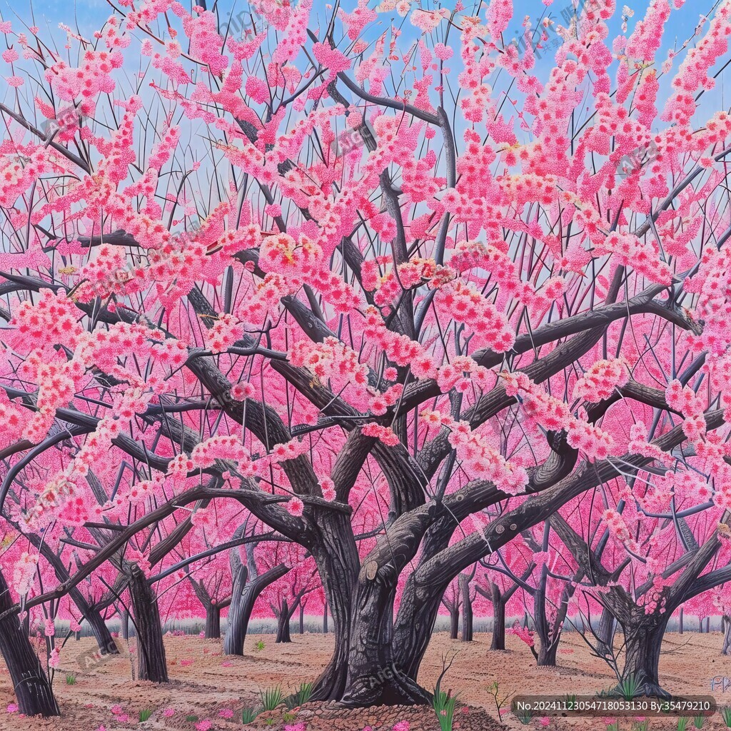 桃林插畫
