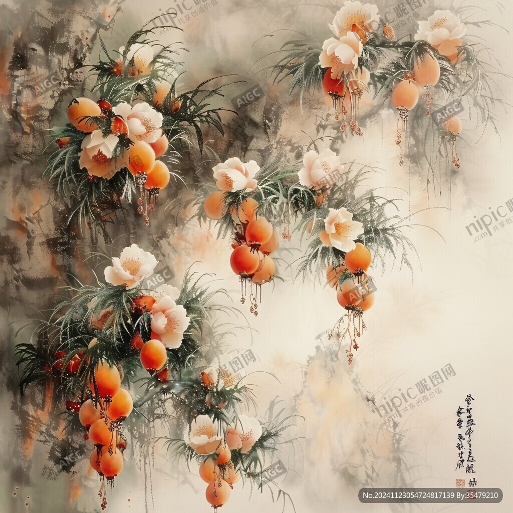 寫意凌霄花
