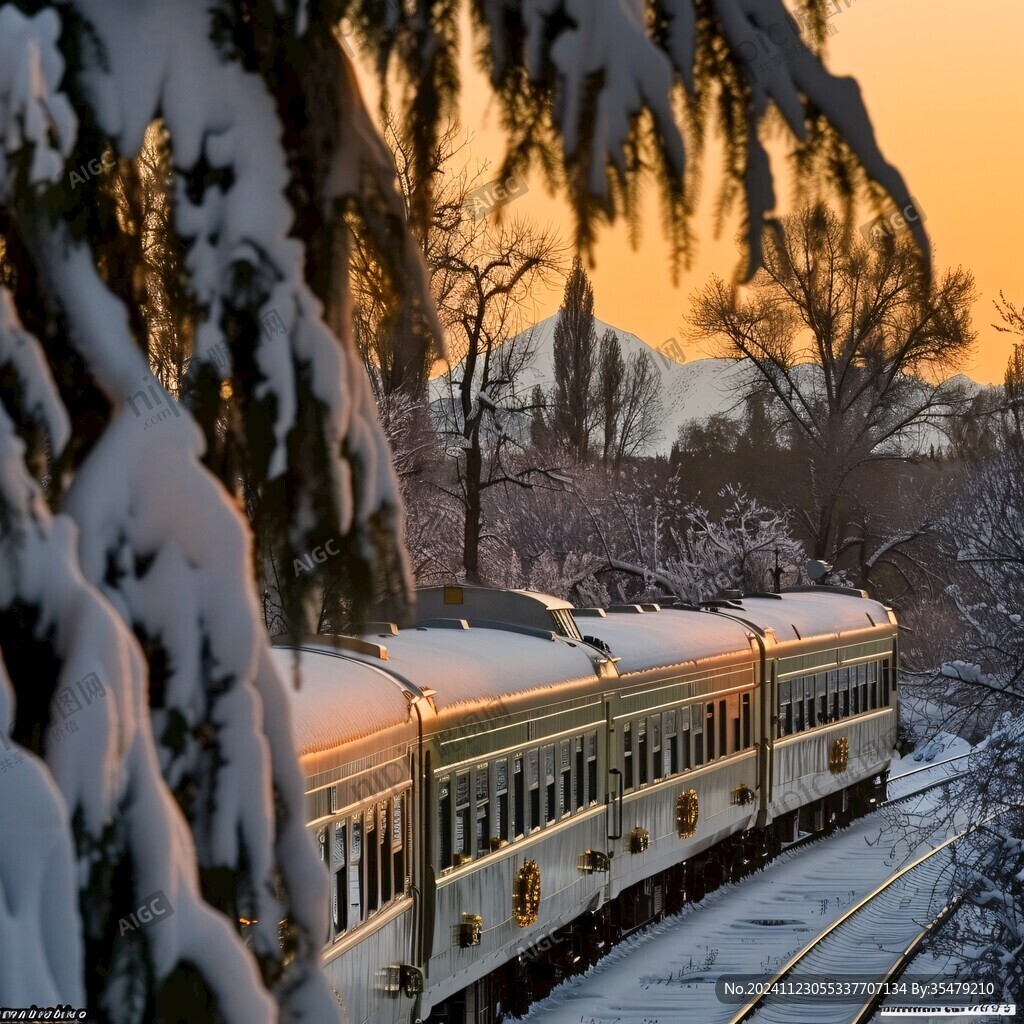 雪中火車頭