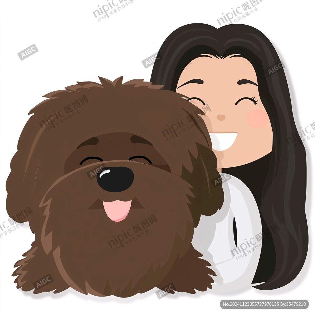 貴賓犬卡通形象