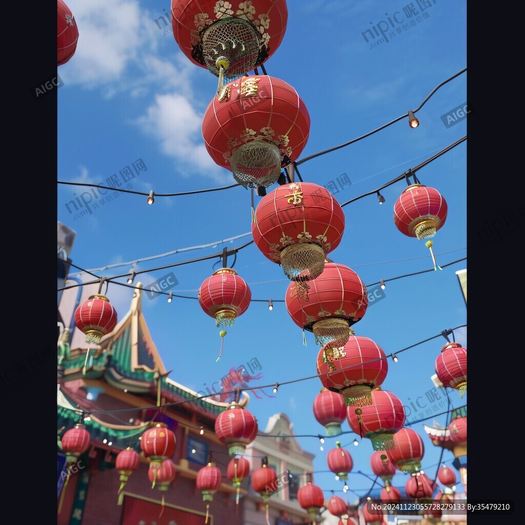風情街的燈籠