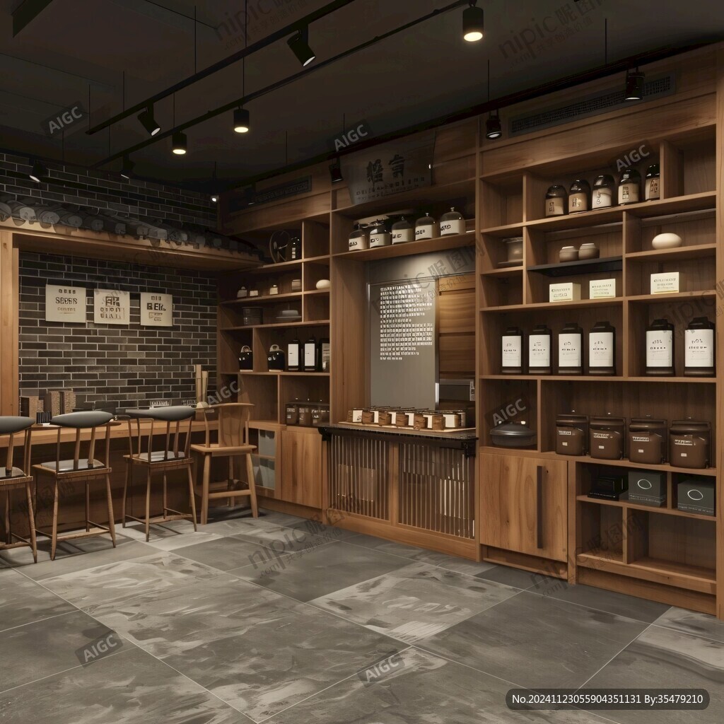 茶葉店效果圖