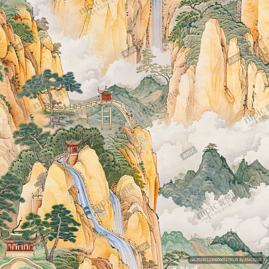 嵩山插畫