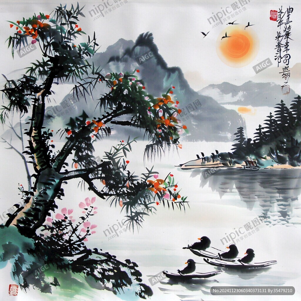 风景画写意画 风景画写意画