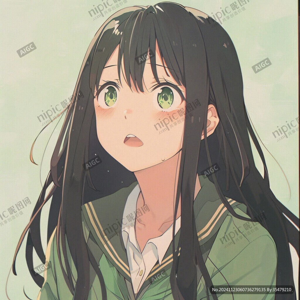 長發(fā)少女圓眼