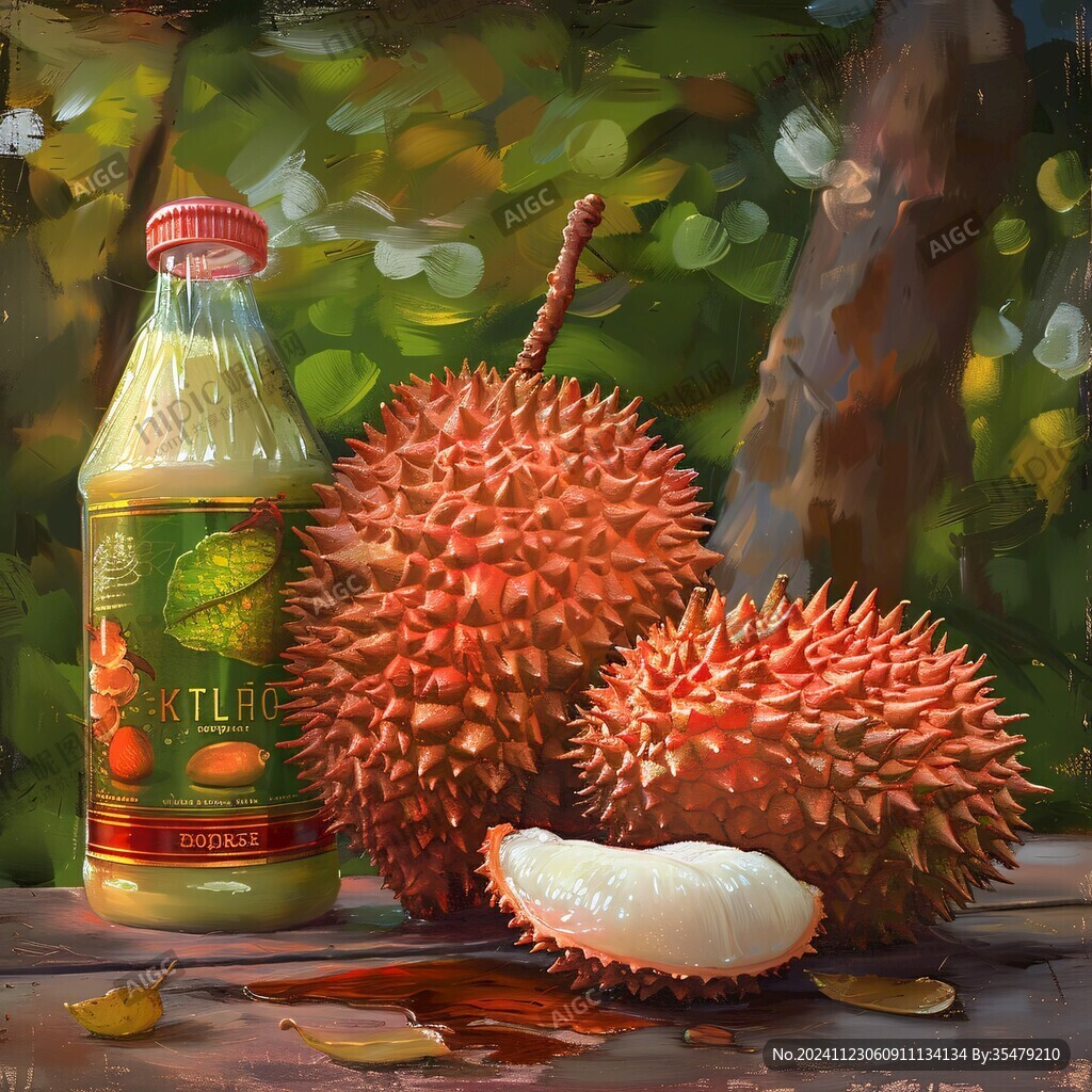 紅毛丹包裝插畫