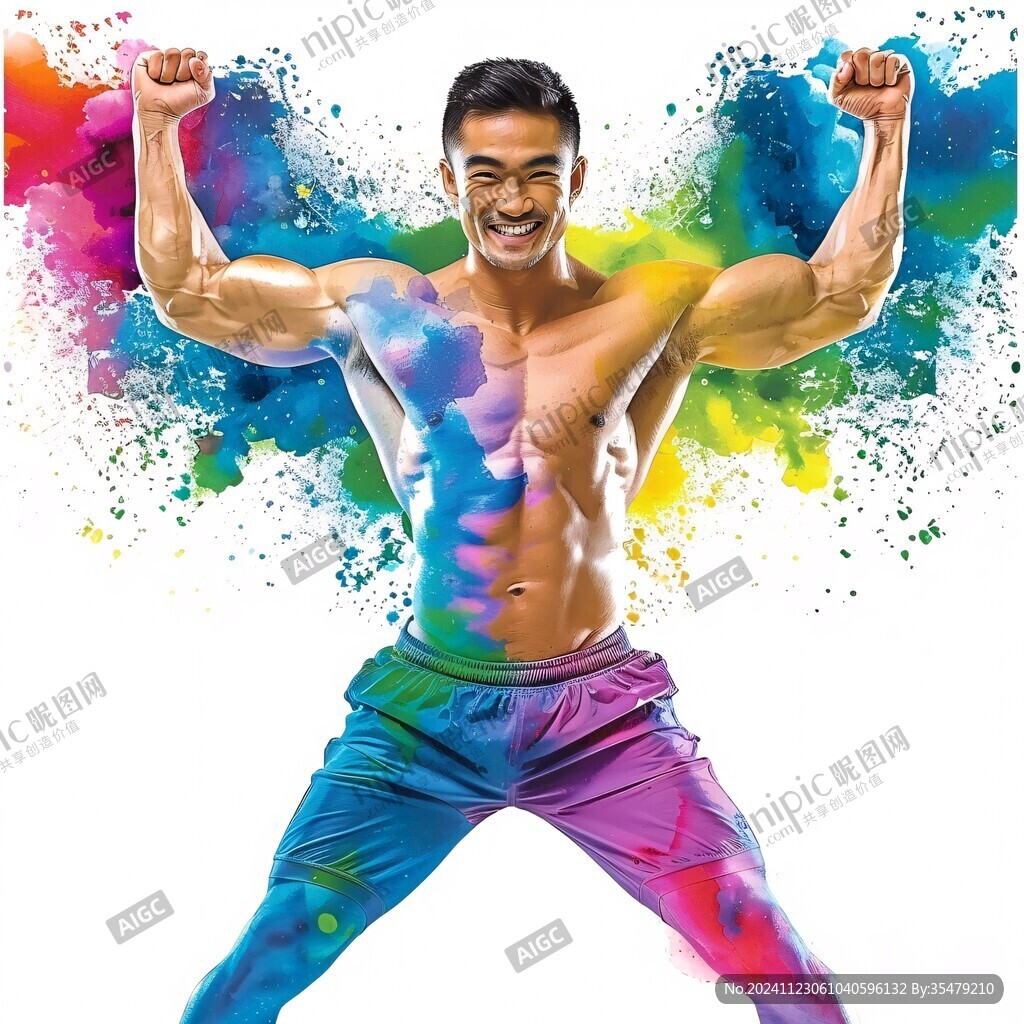 健美健身健身人物