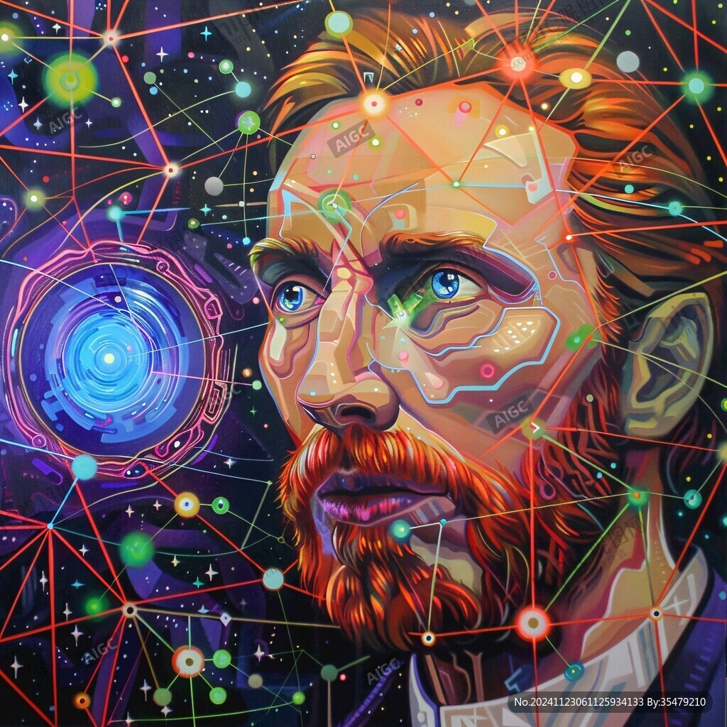 科技男插畫