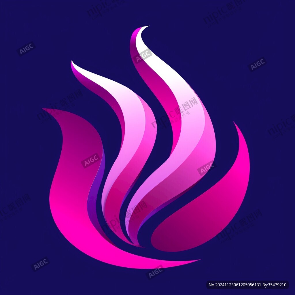 漸變插畫logo