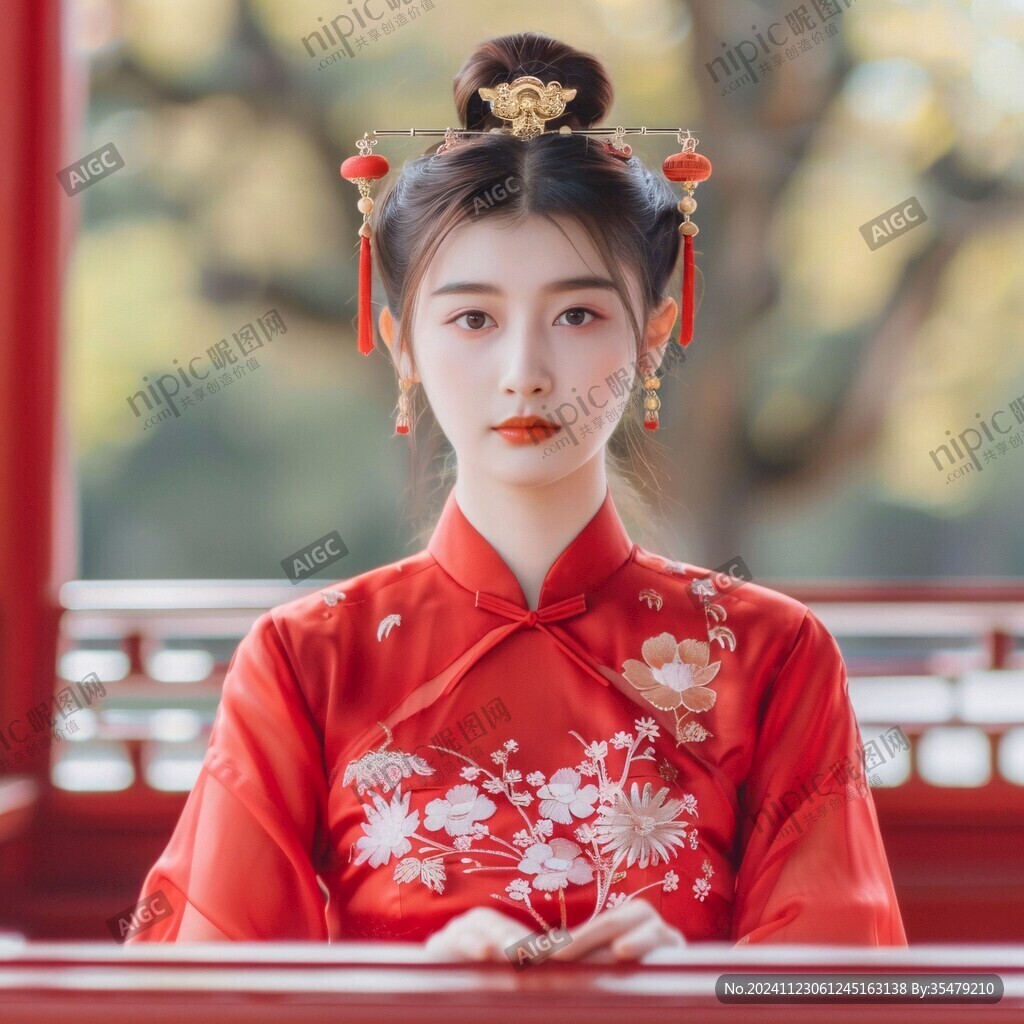 紅色漢服