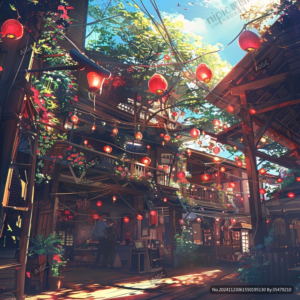 動(dòng)漫場(chǎng)景插畫