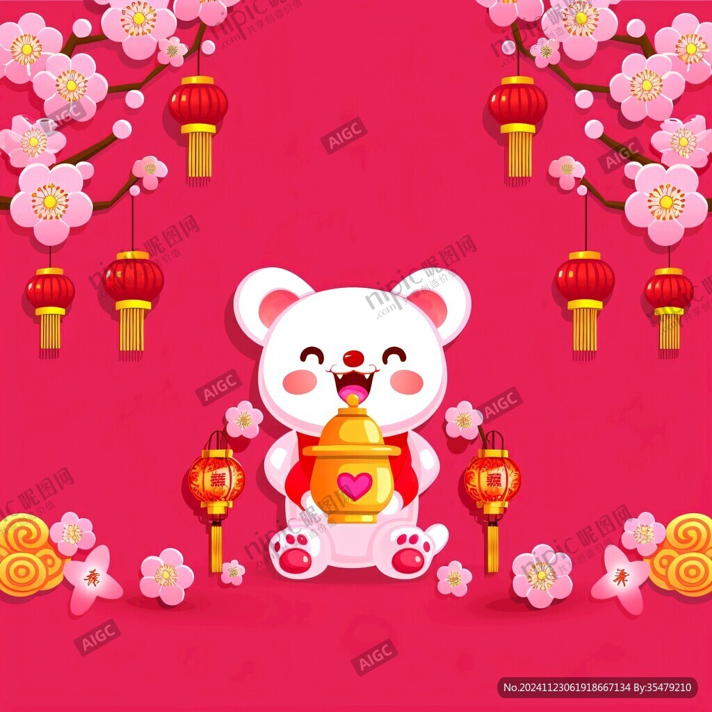 鼠年春節(jié)氛圍裝飾