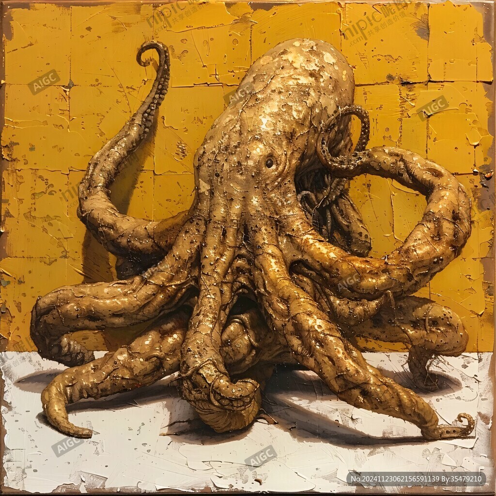 章魚銅雕