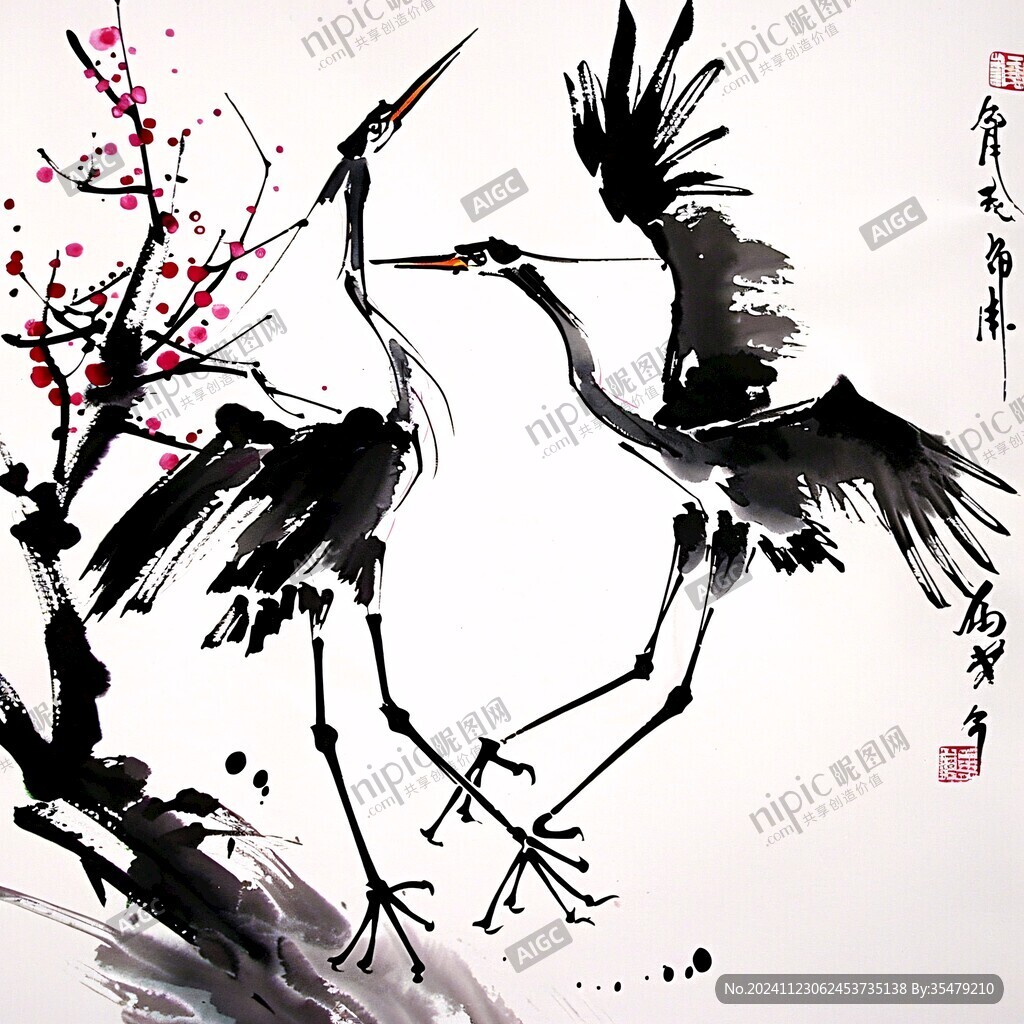 仙鶴鳴春
