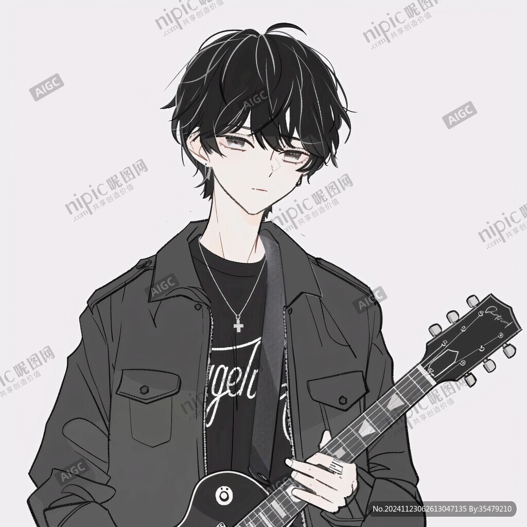 男生頭像插畫