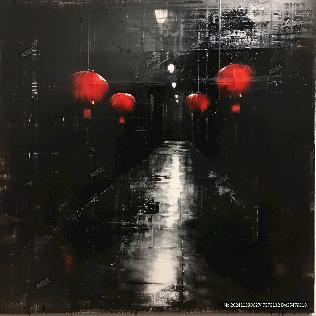 雨中地燈籠