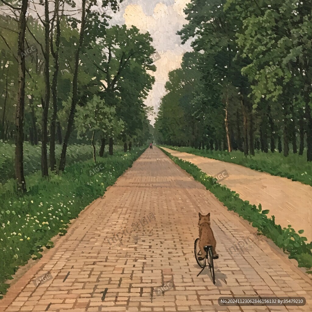 林間小道手繪