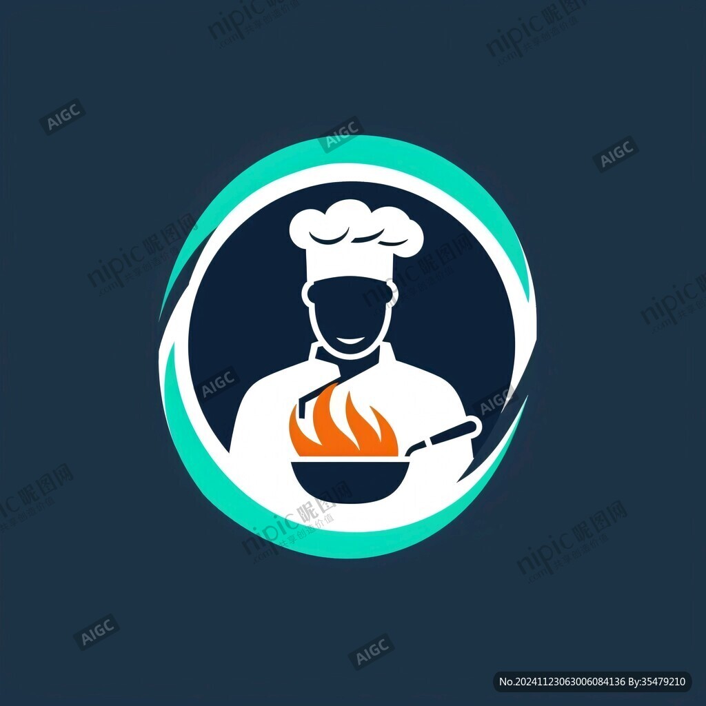 廚師頭像logo