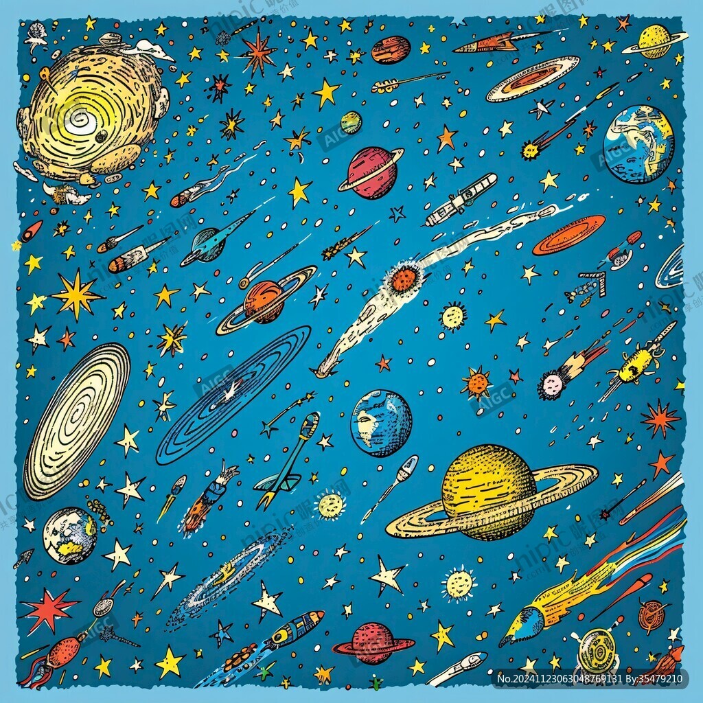 宇宙天文炫彩底紋