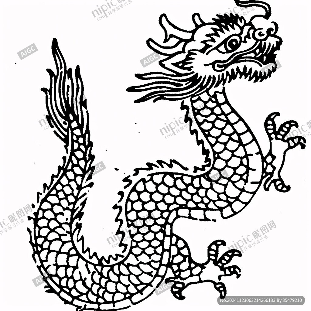 雙龍簡筆畫設(shè)計(jì)
