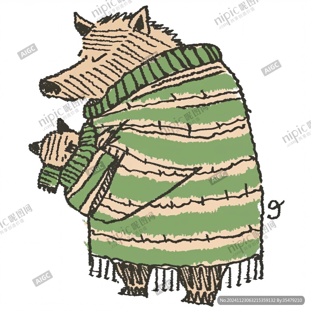 服裝動(dòng)物插畫圖案